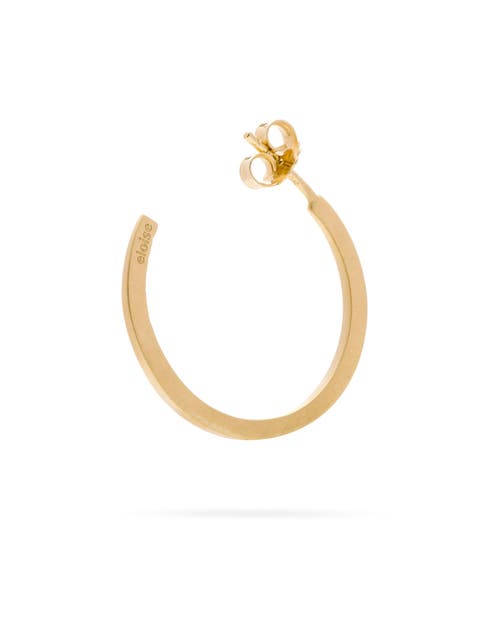 Eloise Jewelry Crescent Moon Hoops Sapphire Natural. Handmade In Gold