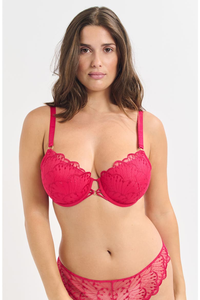 Nayade N°4 Classique Embroidered Underwire Bra, Alternate, color, PETUNIA