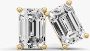 SEREIA OFFICIAL 14K Gold Studs Earrings 0.5 ct Emerald Solitaire