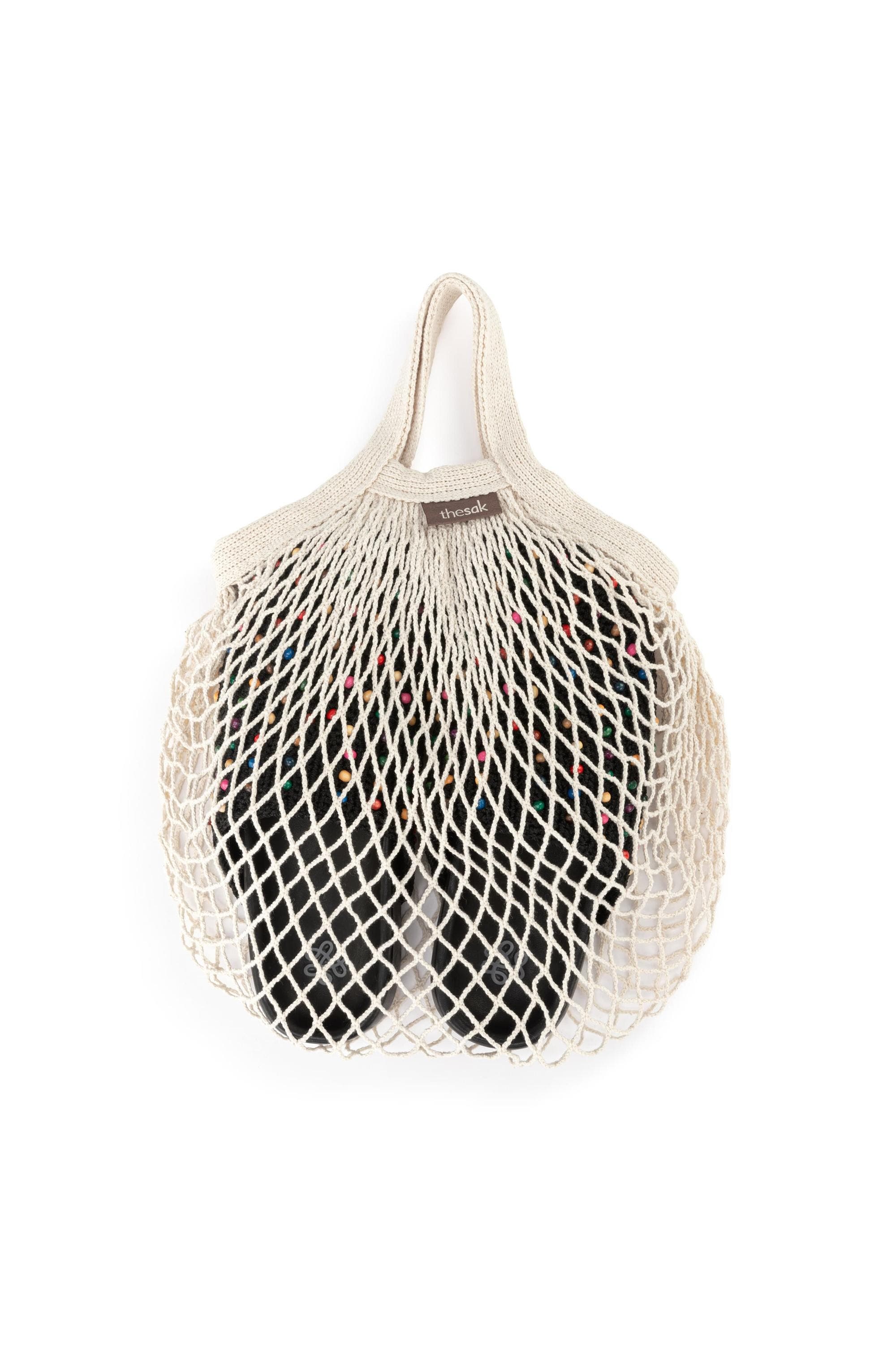 The Sak Bolinas Crochet Clog Shoe, Alternate, color, Black Multi Beads