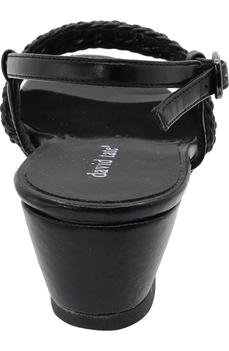 David Tate Danza Slingback Wedge Sandal, Alternate, color, Black