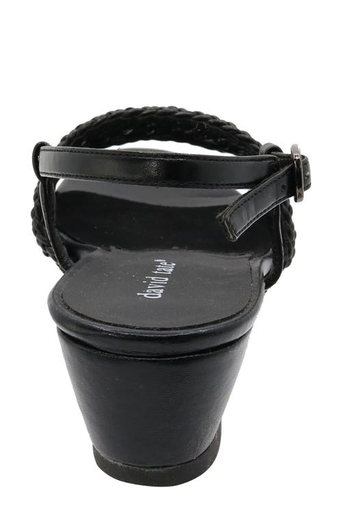 David Tate Danza Slingback Wedge Sandal In Black