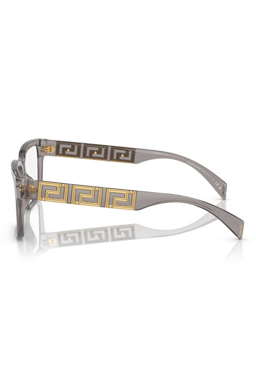 Versace 55mm Rectangular Optical Glasses In Gray