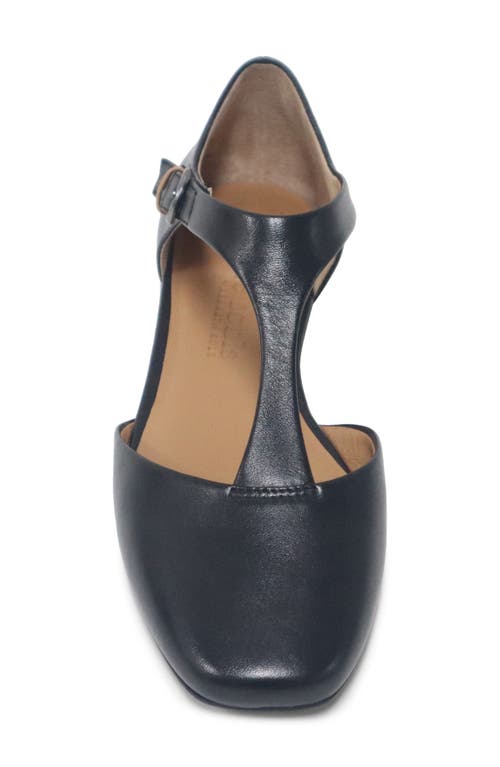 Gentle Souls Wyatt T-strap Flat In Black