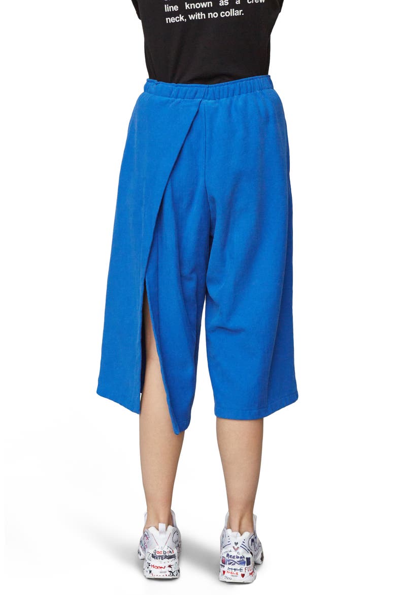 x Champion Back Slit Shorts, Alternate, color, BLUE