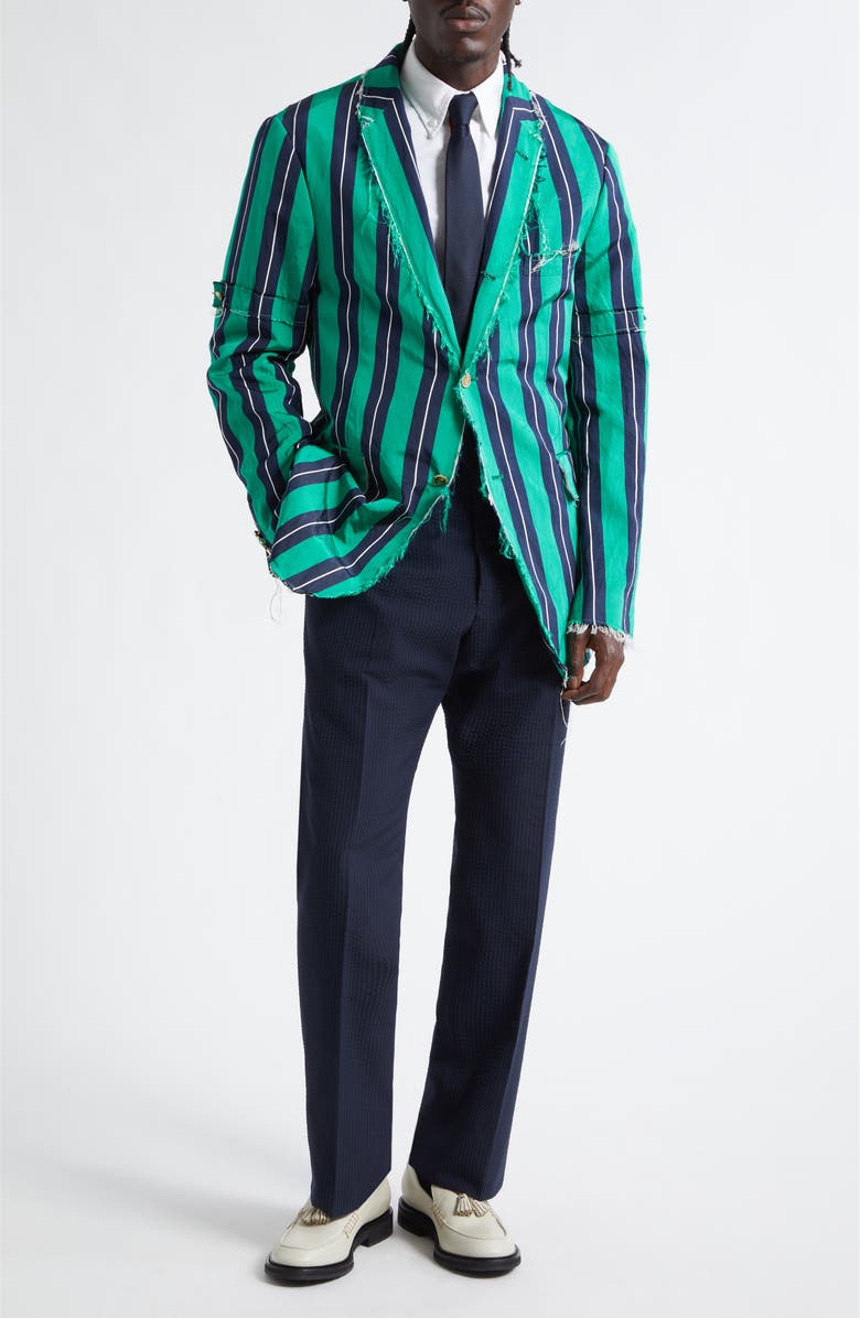 Thom Browne Fit 1 Wool Backstrap Trousers, Alternate, color, Navy