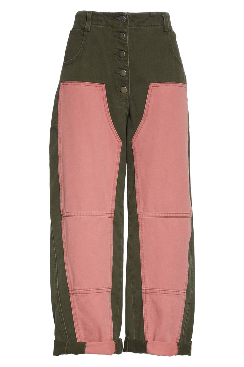 Handy Colorblock Crop Pants, Alternate, color, JALAPENO