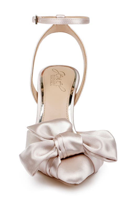 Jewel Badgley Mischka Francine Ankle Strap Pointed Toe Sandal In White