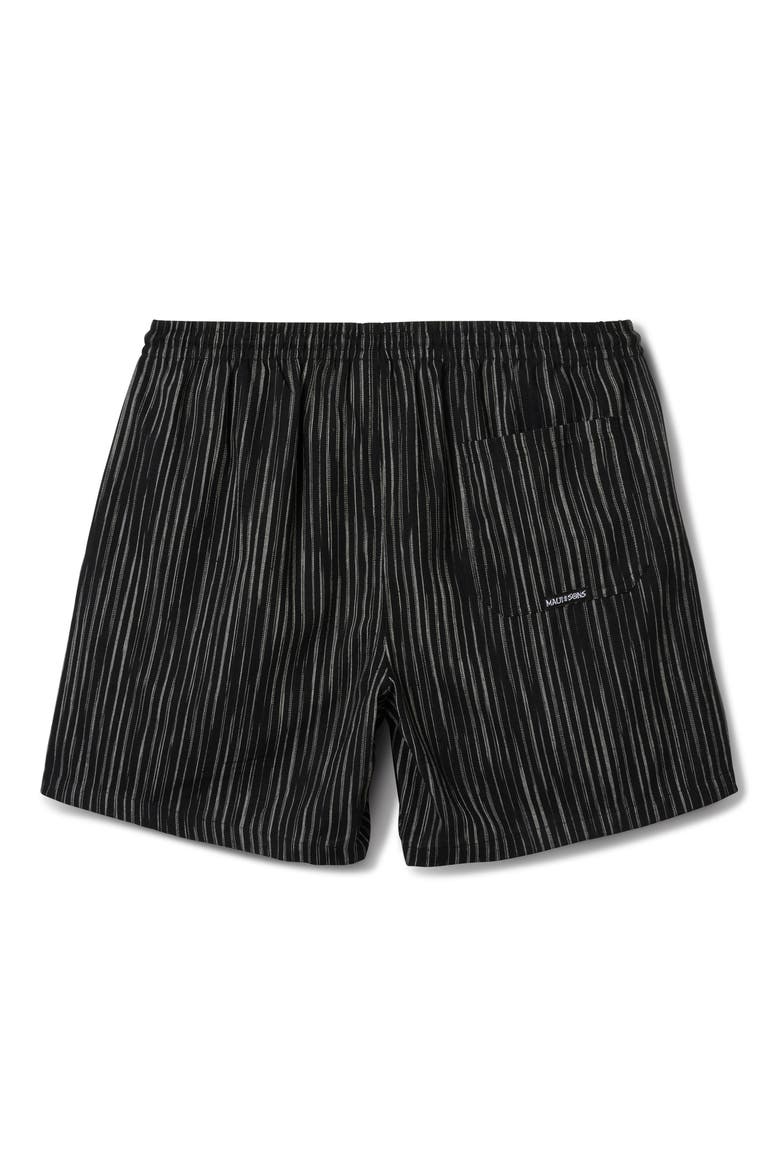 Echo Walk Linen & Cotton Drawstring Shorts, Alternate, color, BLACK