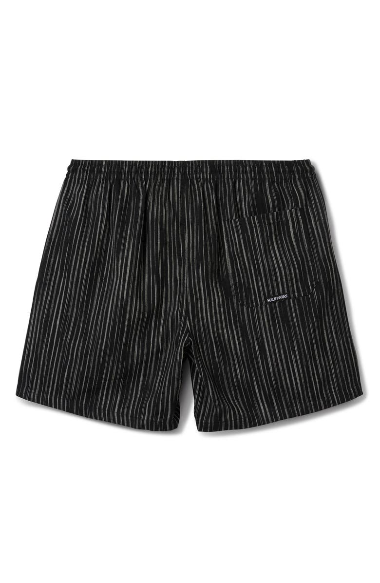 Maui & Sons Echo Walk Linen & Cotton Drawstring Shorts, Alternate, color, Black