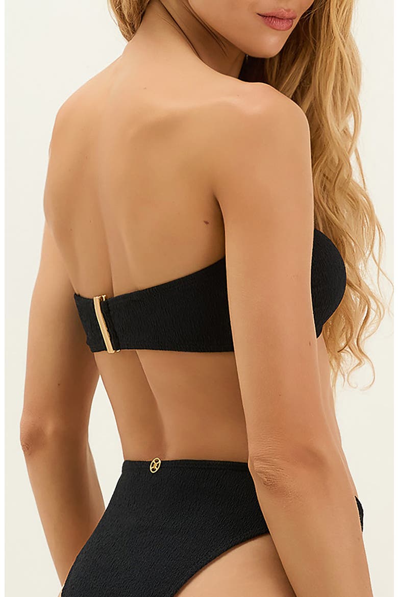 Solaro Bandeau Bikini Top, Alternate, color, BLACK