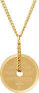 STEELTIME Men's Stainless Steel Shield Pendant Necklace