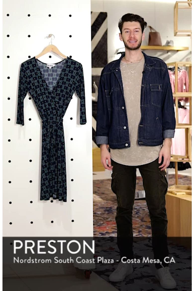 Print Jersey Faux Wrap Dress video