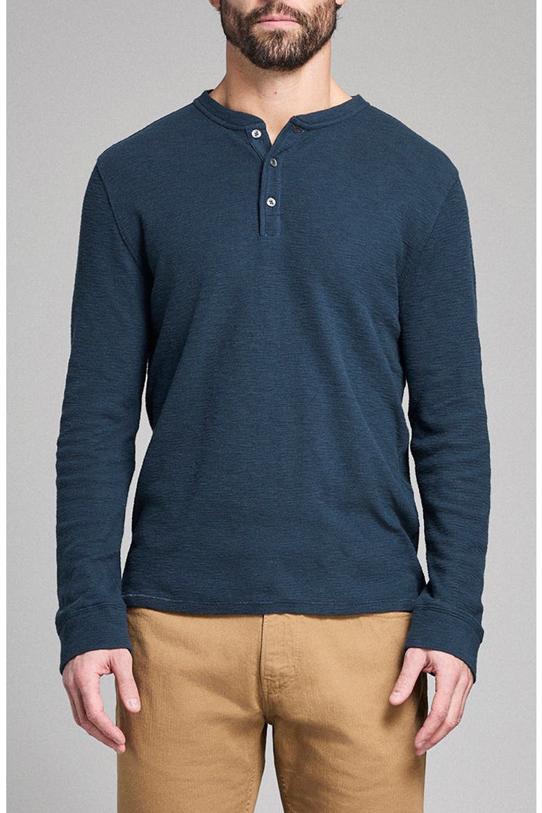 Slub Tuck Henley, Main, color, CARBON BLUE