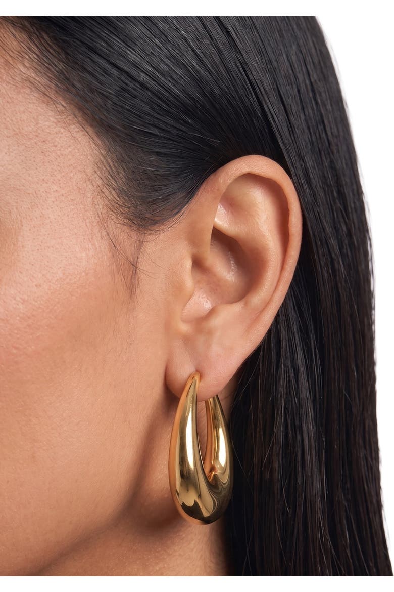 Chanda Teardrop Post Earrings, Alternate, color, Gold