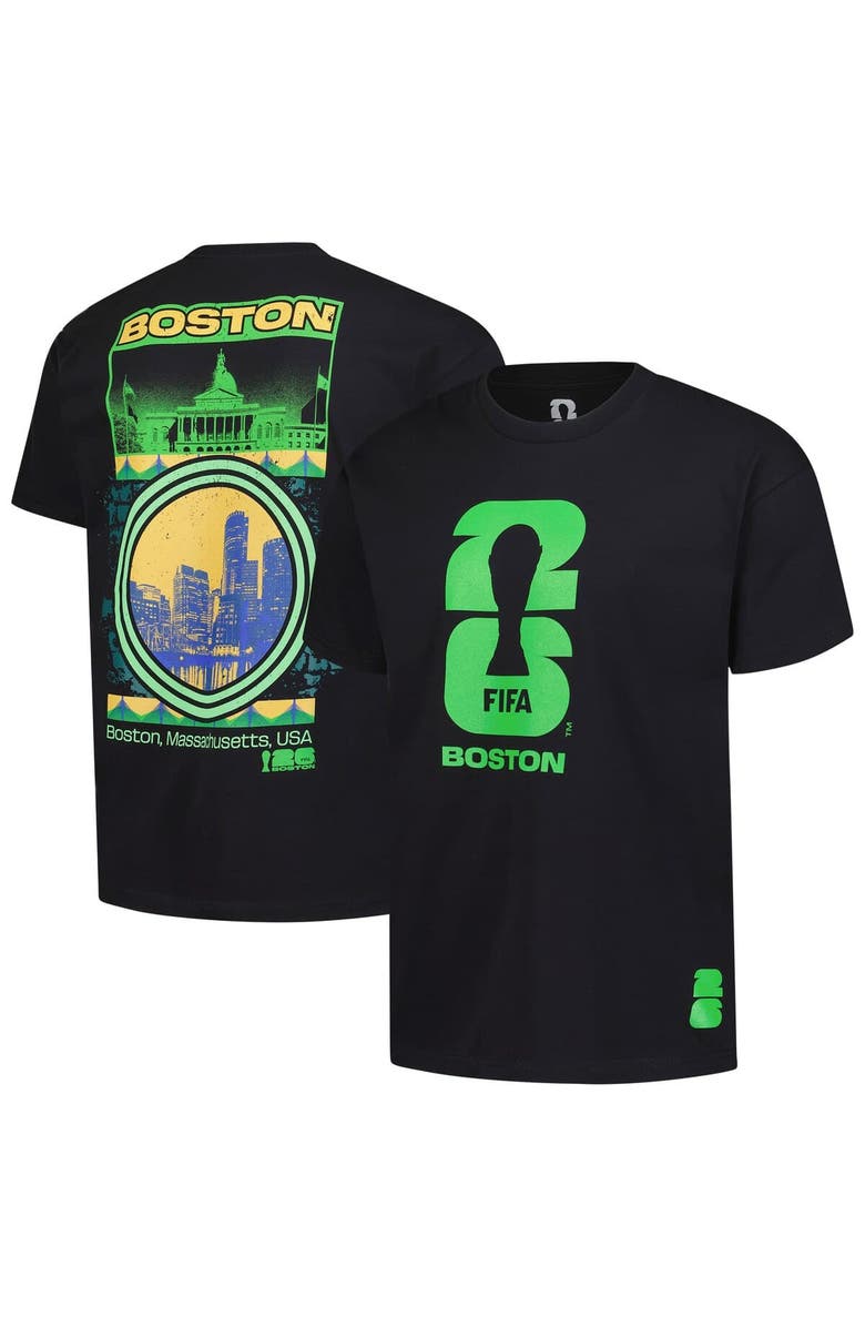 Outerstuff Men's Outerstuff Black 2026 FIFA World Cup Boston Host City Local Oversized T-Shirt, Main, color, Black