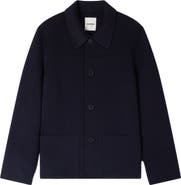 SANDRO Wool jacket with regular collar