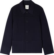 SANDRO Wool jacket with regular collar