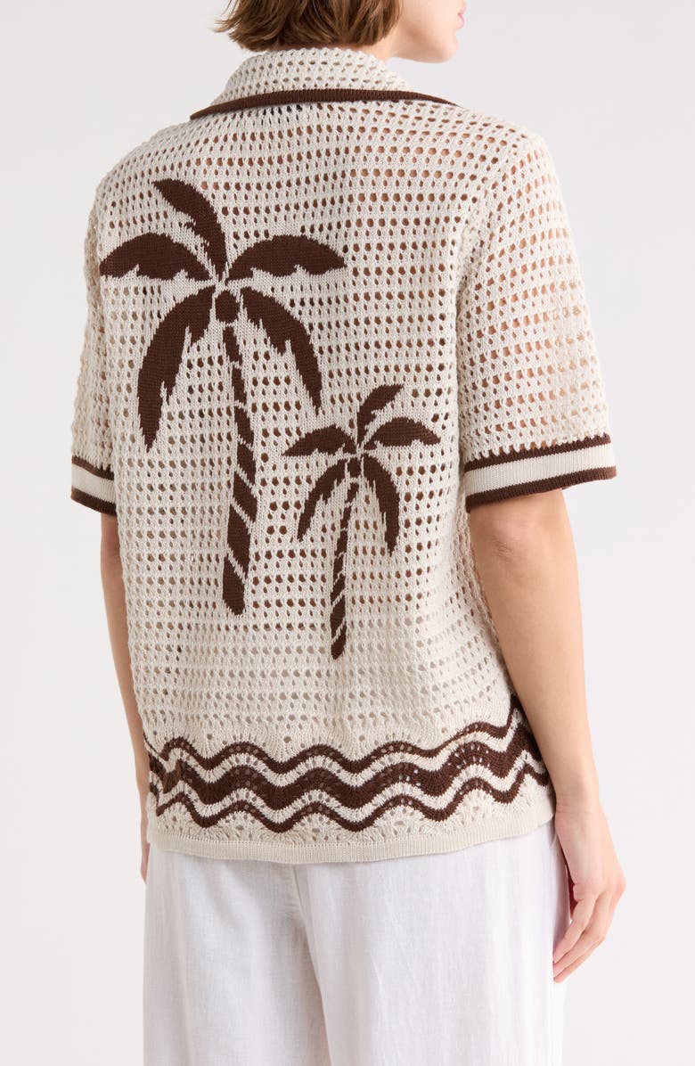 DRESS TO Collared Button Front Shirt, Alternate, color, Beige Grao