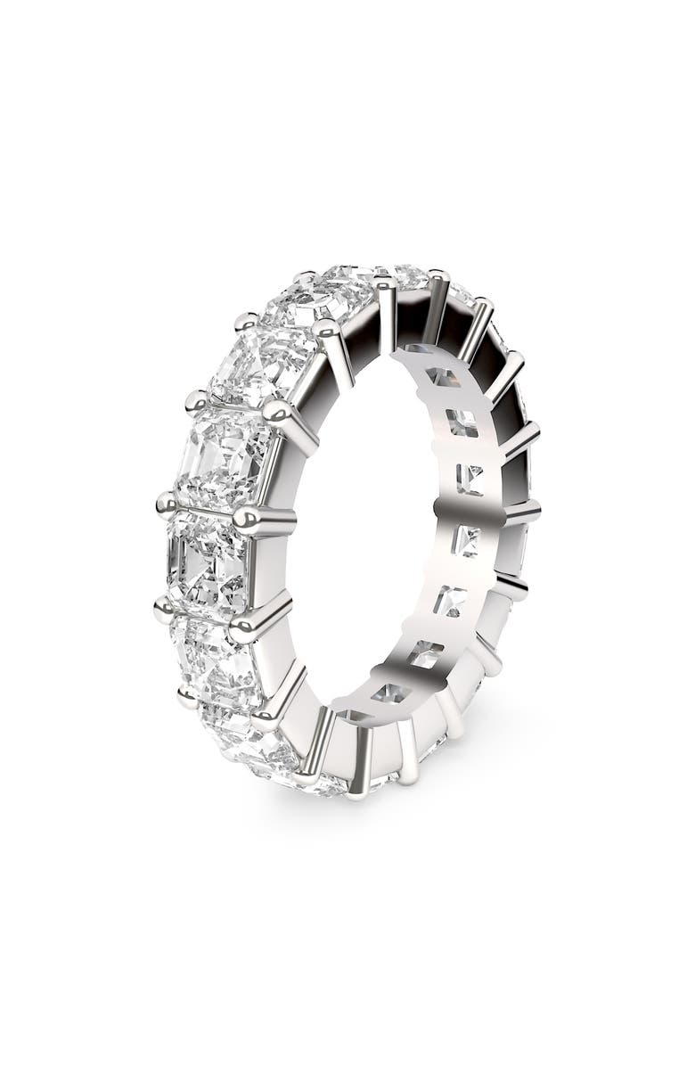 HauteCarat Lab Created Diamond Eternity Ring, Alternate, color, 18K White Gold
