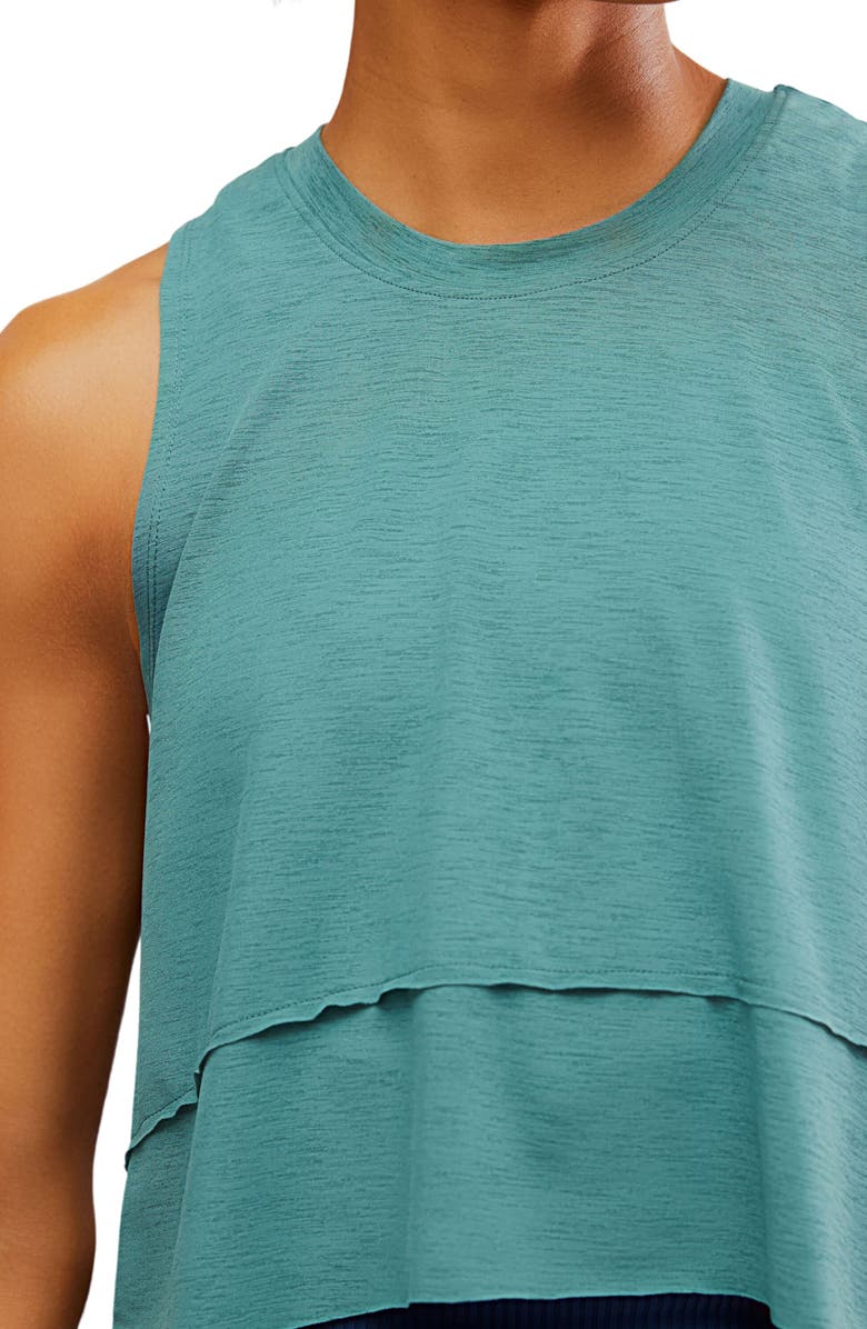 Free People FP Movement Temp Muscle Tank, Alternate, color, Evergreen