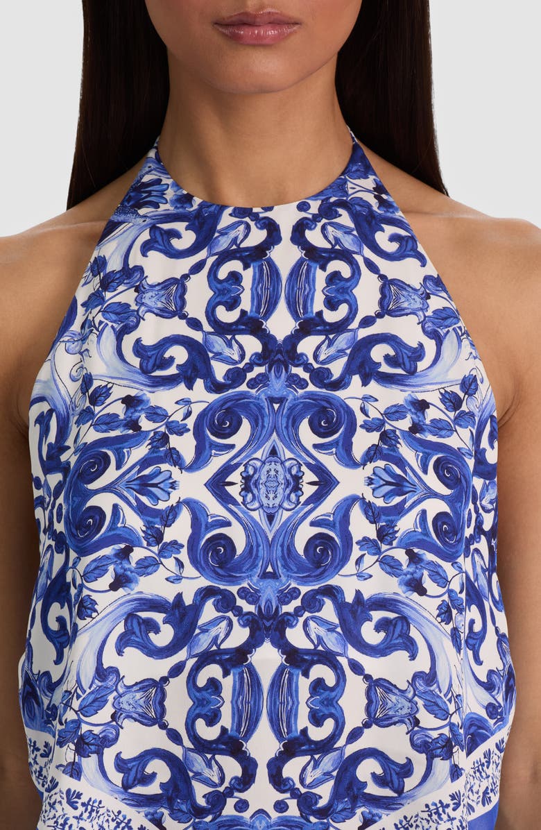 Alice + Olivia Frenchie Handkerchief Halter Top, Alternate, color, 