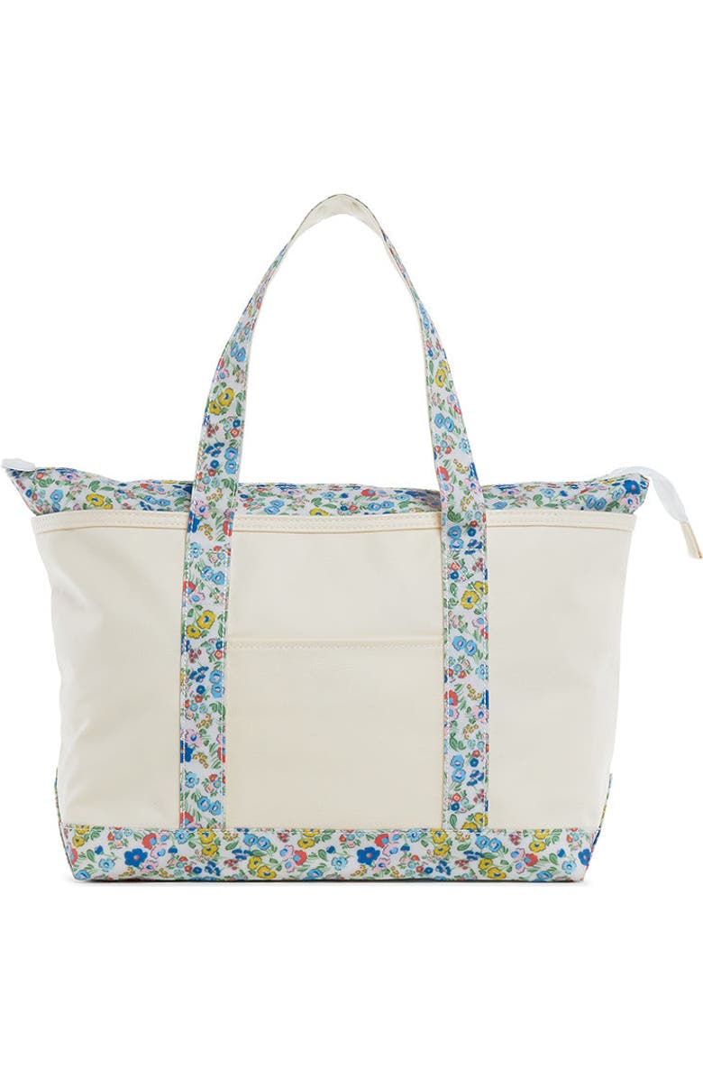 TRVL Design Posies Floral Coated Canvas Midi Tote, Main, color, Multi