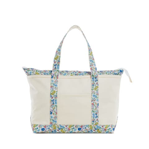Posies Floral Coated Canvas Midi Tote