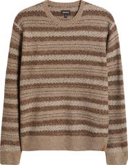 Brixton Midnight Stripe Crewneck Sweater