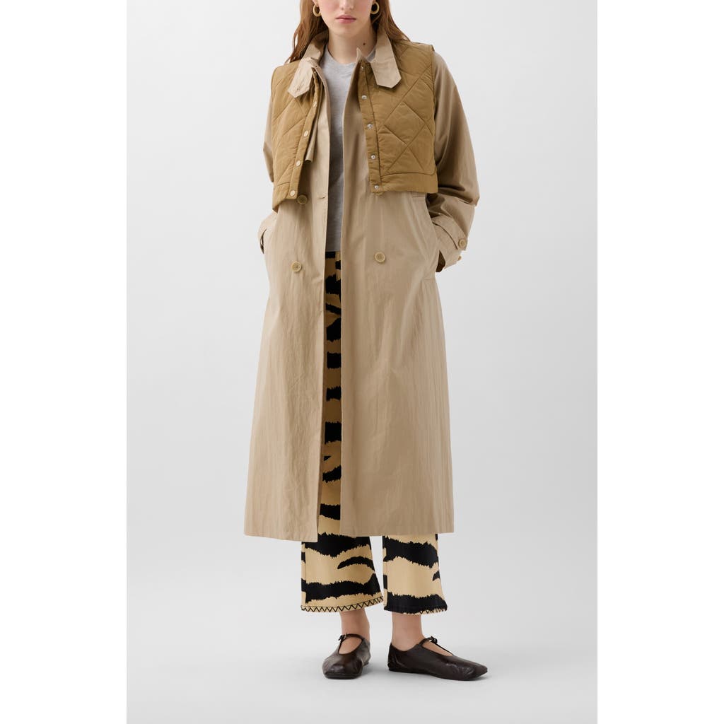 Scalpers Vest Trench In Brown