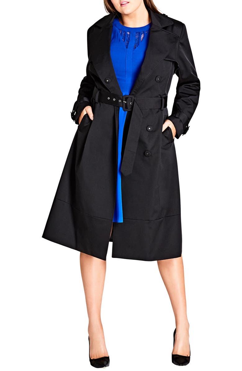 City Chic Classic Trench Coat, Alternate, color,