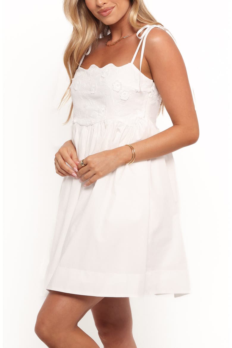 Lynne Tie Strap Minidress, Alternate, color, WHITE