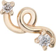 Bea Bongiasca Single Mini Loop Diamond Stud Earring