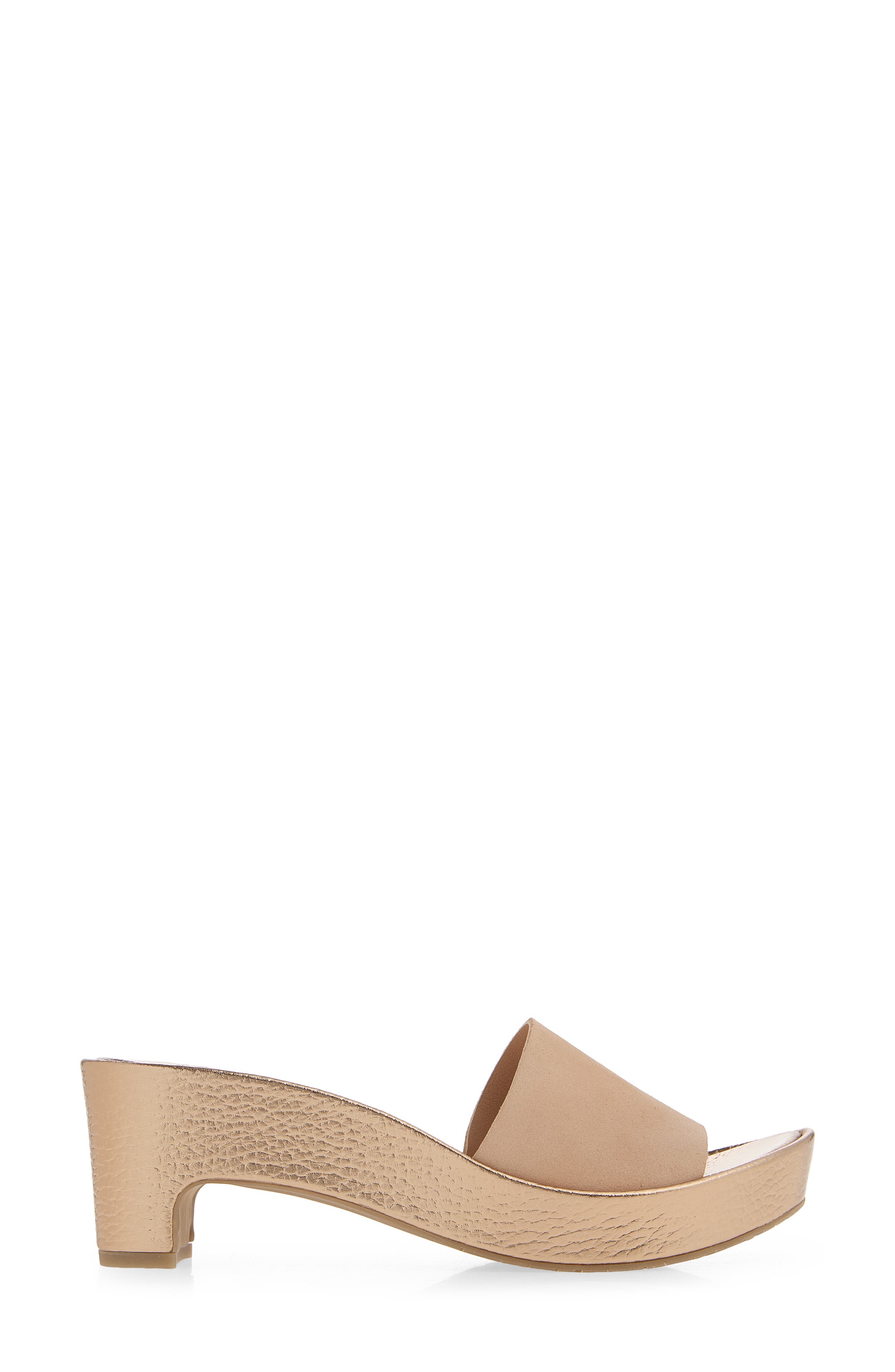 Pedro Garcia Diedra Leather Wedge Slide Sandal, Alternate, color, Plume Castoro-Rose Gold Cervo