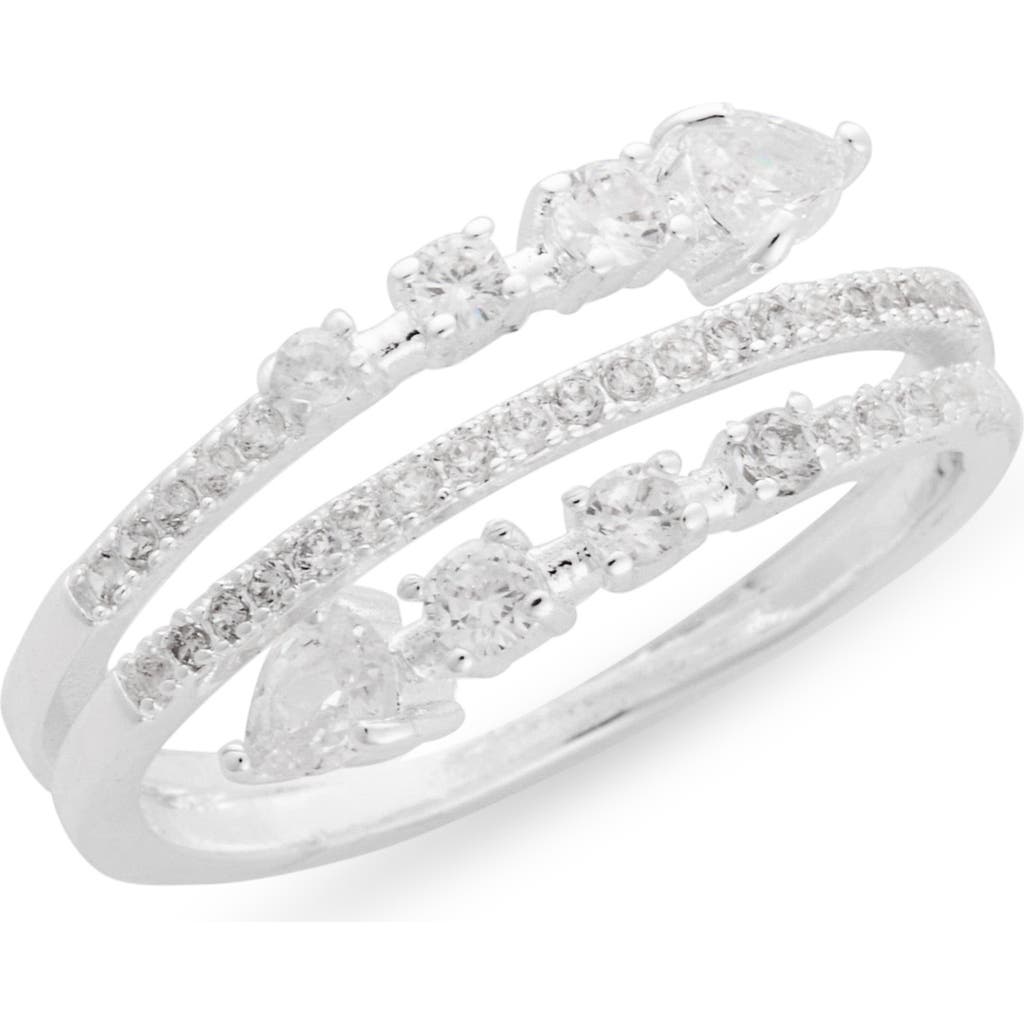 Nordstrom Rack Cz Coil Ring In Silver