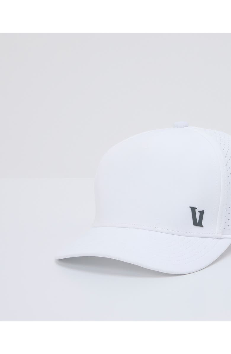 Vuori V1 Water Tech Snapback Baseball Cap, Alternate, color, White