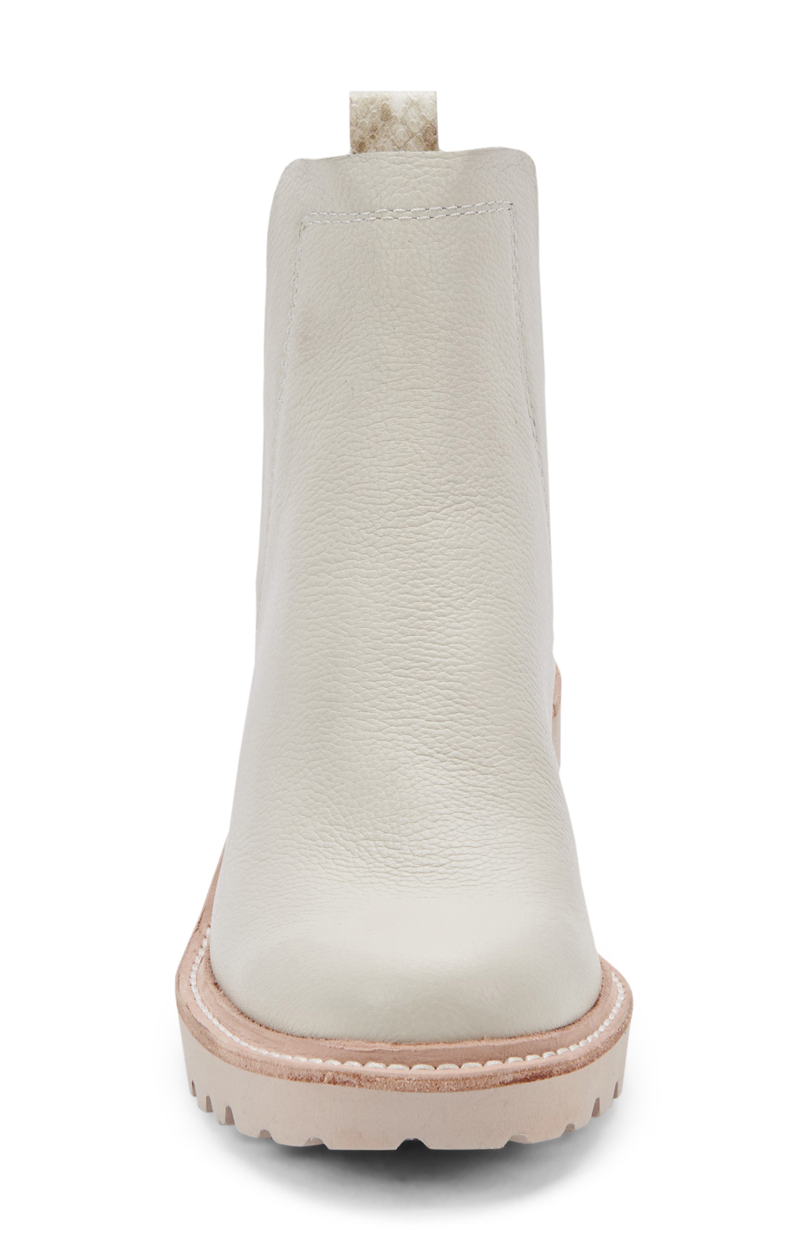 Huey H2O Waterproof Bootie, Alternate, color, OFF WHITE LEATHER