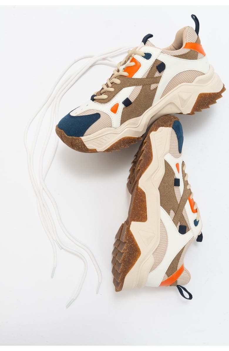 Prologue Shoes Loretta Platform Sneakers, Alternate, color, Navy Multi