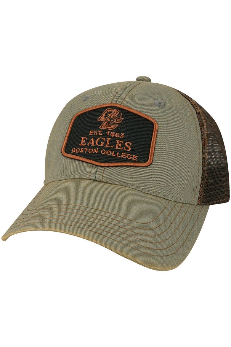 Men's Gray Boston College Eagles Practice Old Favorite Trucker Snapback Hat, Main, color, Gray