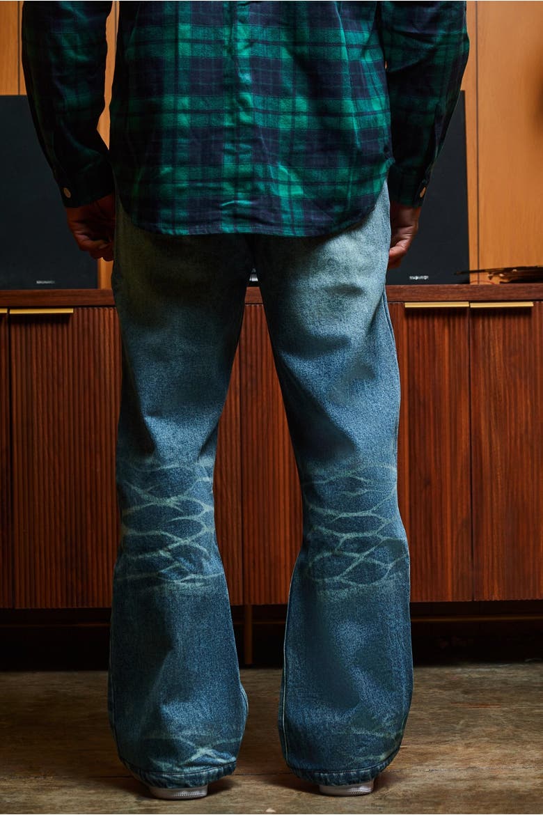 Devani Westside Flare Denim, Alternate, color, Blue