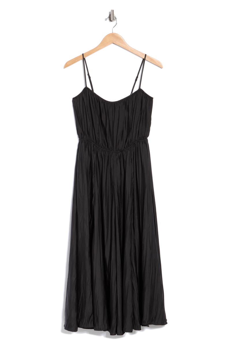 Vince Crinkled Cami Dress, Alternate, color, Black