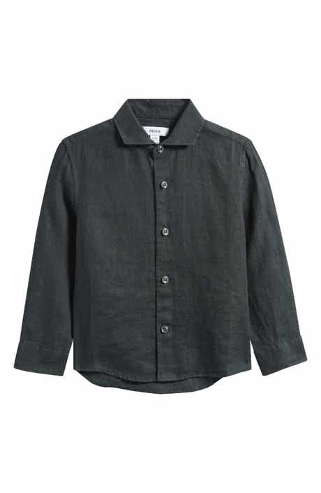 Reiss Kids' Linen Button-Up Shirt