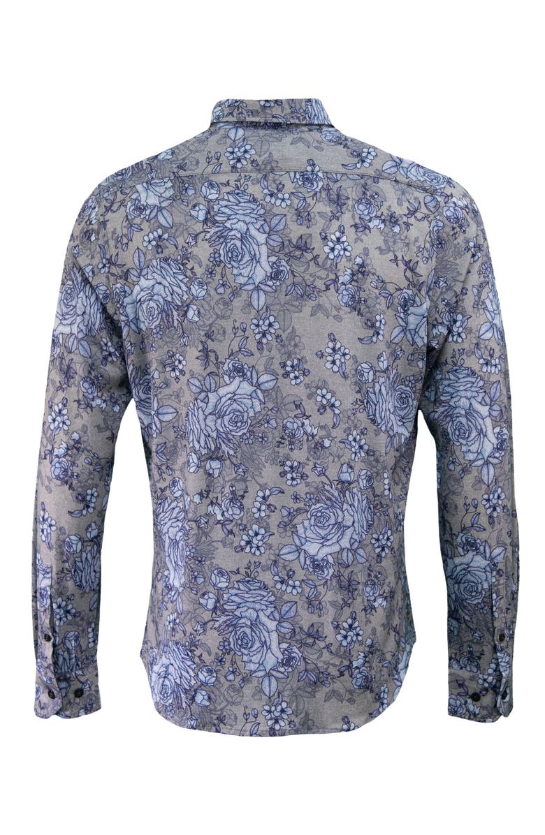 Lords of Harlech Sherlock Tailored Merino Wool Shirt, Alternate, color, Roma Floral Flannel