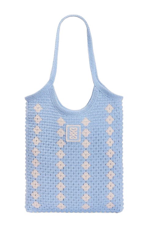 Two-tone crochet bag