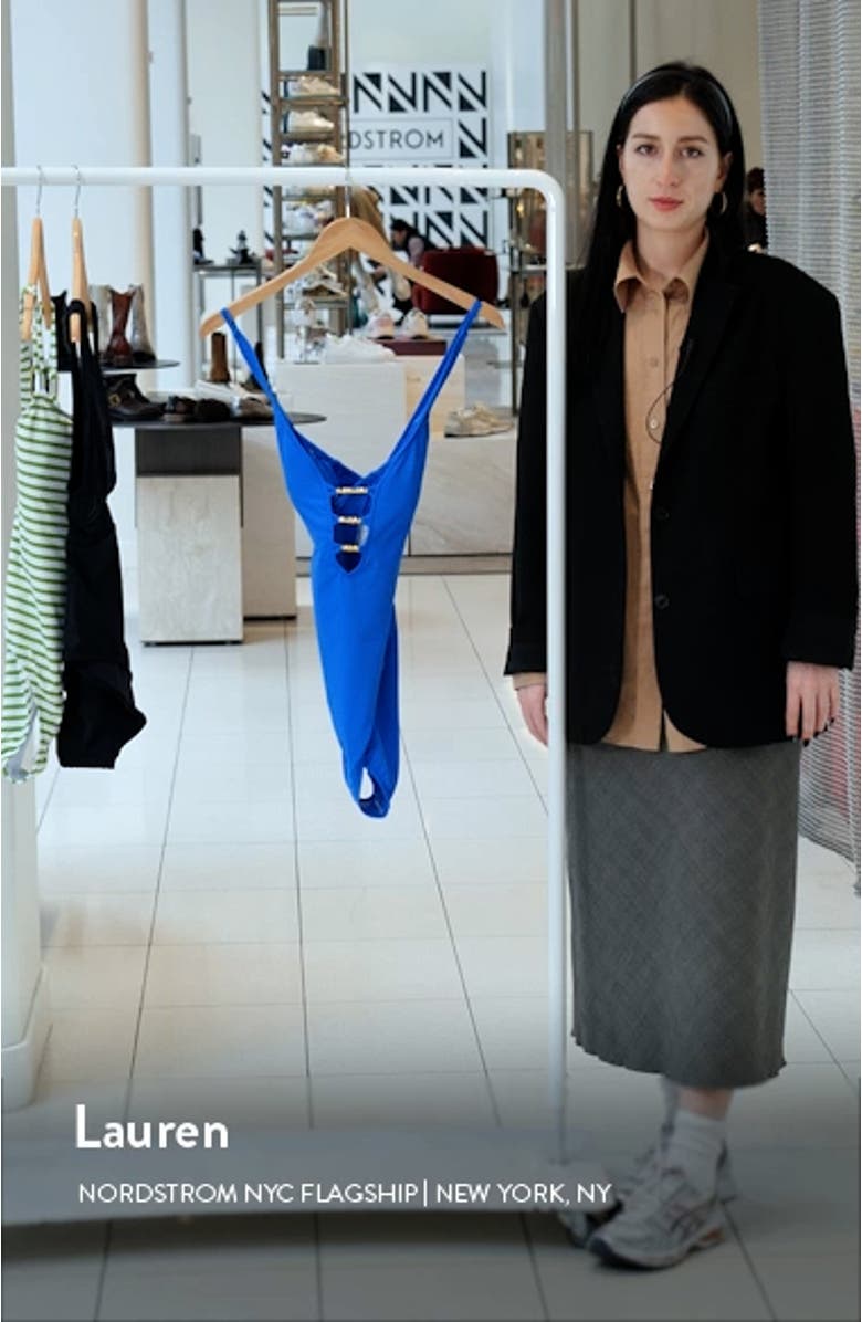 Lace Down One-Piece Swimsuit, sales video thumbnail