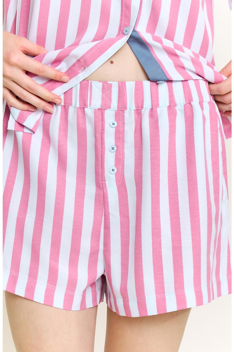Brunch Date Short Pajamas, Alternate, color, DRIFT STRIPE