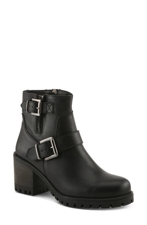 Acco Block Heel Bootie (Women)