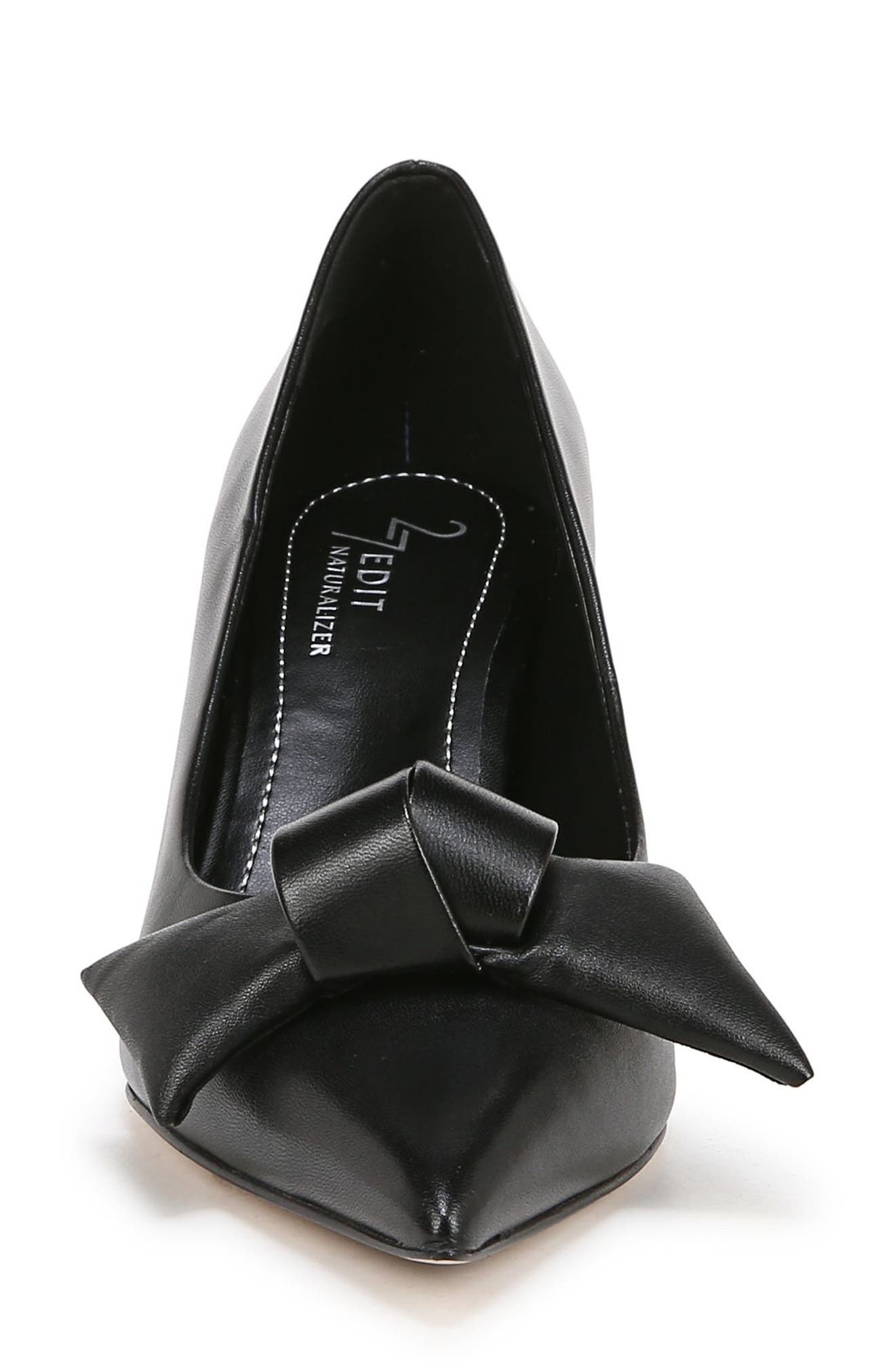 27 EDIT Naturalizer Emery Bow Pointed Toe Pump, Alternate, color, 
