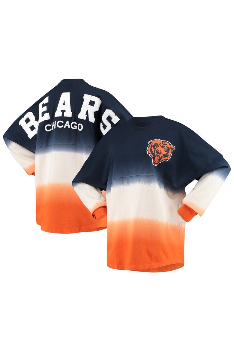 Women's Fanatics Branded Navy/White Chicago Bears Ombre Long Sleeve T-Shirt, Main, color, Navy