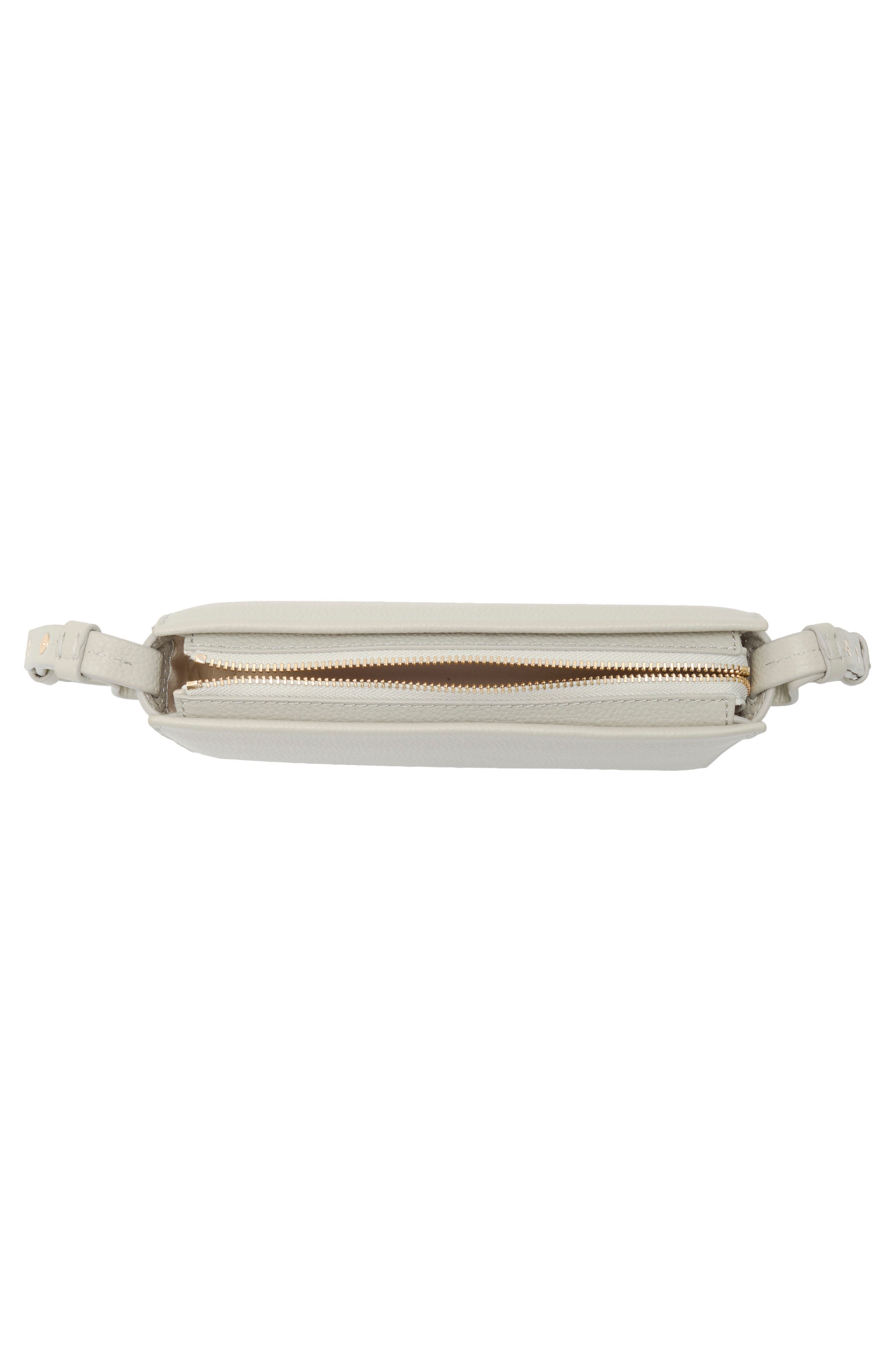 Vince Smyrna Pebble Leather Wallet on Strap, Alternate, color, Dove